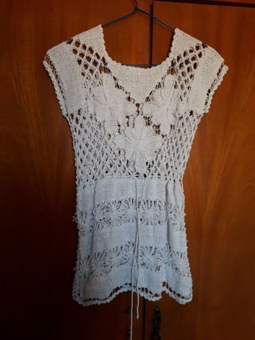 saída de praia infantil em crochê