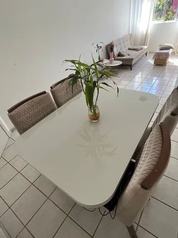 Conjunto Mesa de Jantar Vogue com 08 Cadeiras - Sylvia Design