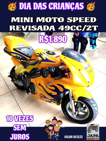 Mini Moto Gasolina Esportiva Infantil 2t 49cc Speed Ninja Gp