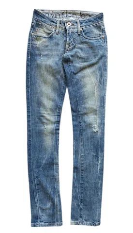 Calça Calvin Klein Feminina Destroyed Tam. 34