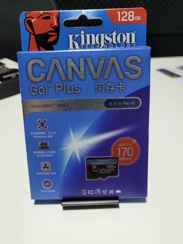 Cartao de Memoria Kingston Canvas Go Plus, 128GB, MicroSDXC +