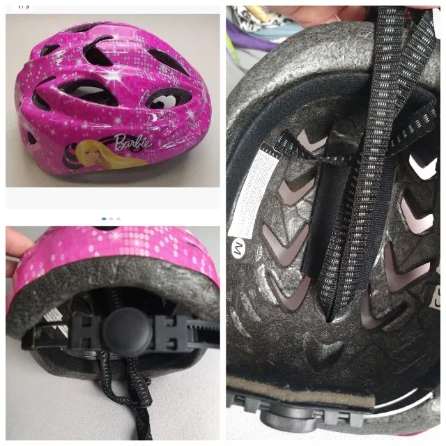 Capacete ciclismo regulável Barbie  - Foto 4