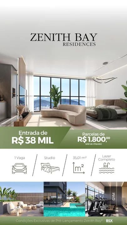 Flat em Itapema, 01 quarto - Foto 2