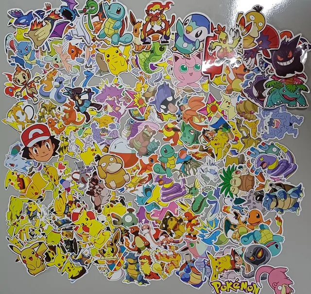 Adesivos Pokemon Ash Pikachu Mewtwo Eevee