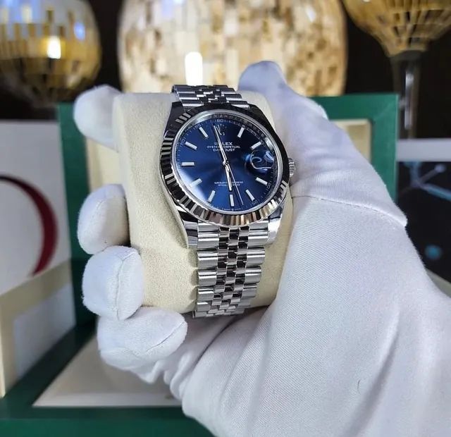 Rolex Date Just Azul Eta 3035 Automático Premium