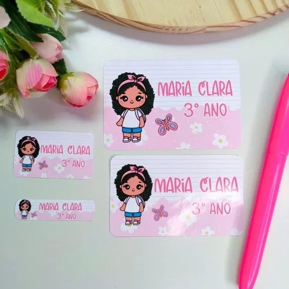 50 etiquetas escolares personalizadas