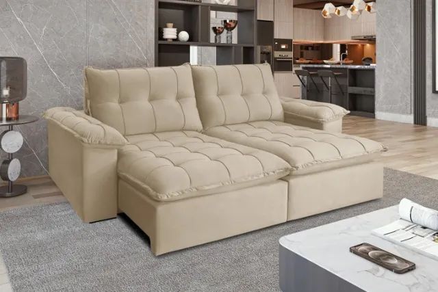 sala sofa retratil e reclinavel de 250 cm  - Foto 2