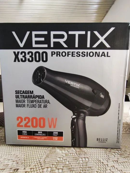 Secador de Cabelo Vertix X3300 - 2200W - Ultra Rápido