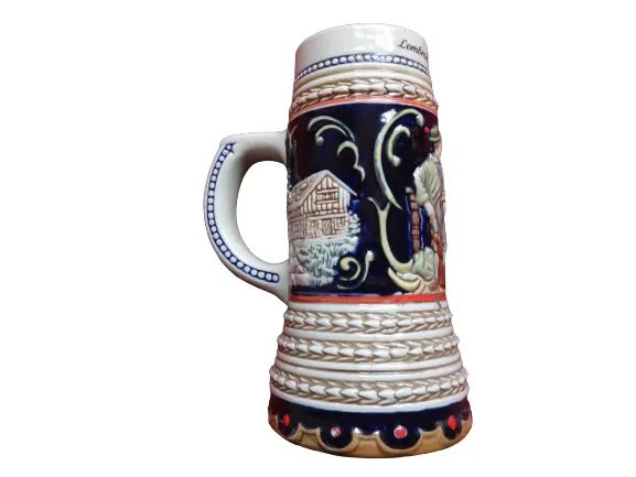 Caneco de chopp Anos 70 Jaeger Pintada a Mão