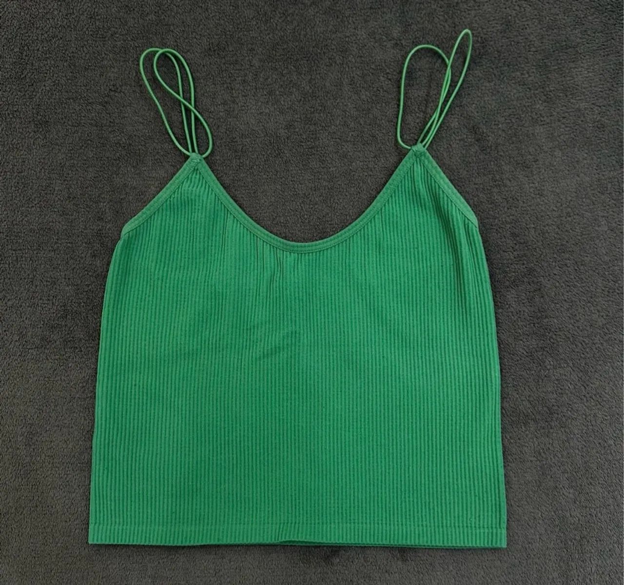 Blusa Regata Top Cropped Zara Verde