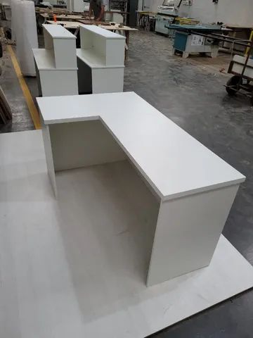 mesa L canelada branca - Foto 5