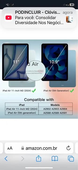 Capa para IPad nova air 5 - Foto 2