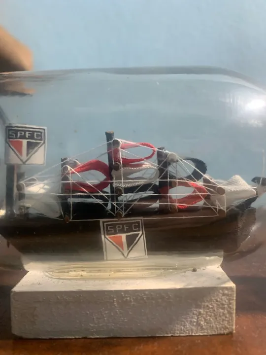 Garrafa barco do São Paulo futebol clube