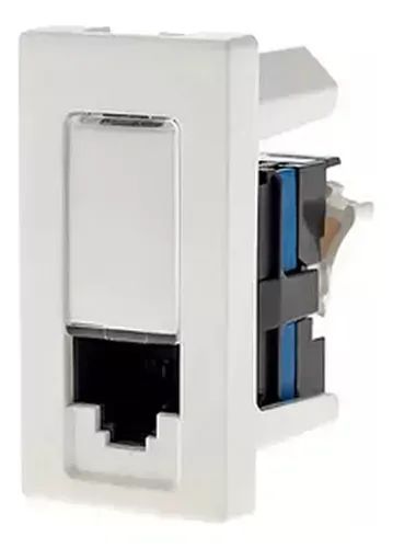 Tomada dados rj45 cat 6 branca 615047bc - PIAL PLUS