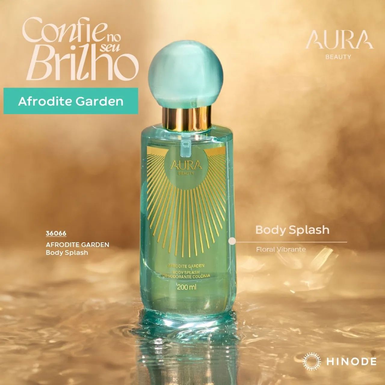 BODY SPLASH  AFRODITE GARDEM HINODE E AURA BEAUTY JADE PICON 200ML 