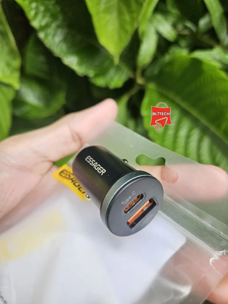 Carregador Veicular Essager Type-C e USB-A - Turbo 