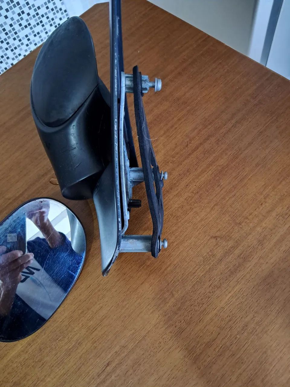 Retrovisor esquerdo  + lente direito peugeot 206 /2002 original completo  - Foto 4