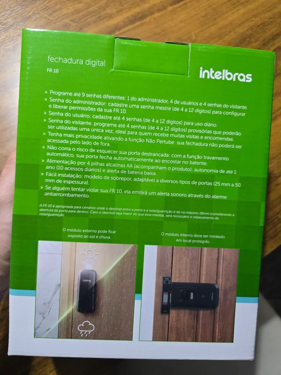 Fechadura Digital Intelbras FR10 | Uso externo e interno | Antiarrombamento | 9 senhas e + - Foto 5