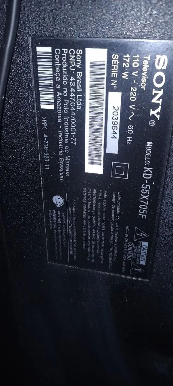TV Sony 55 polegadas Smart quebrada avalio propostas.