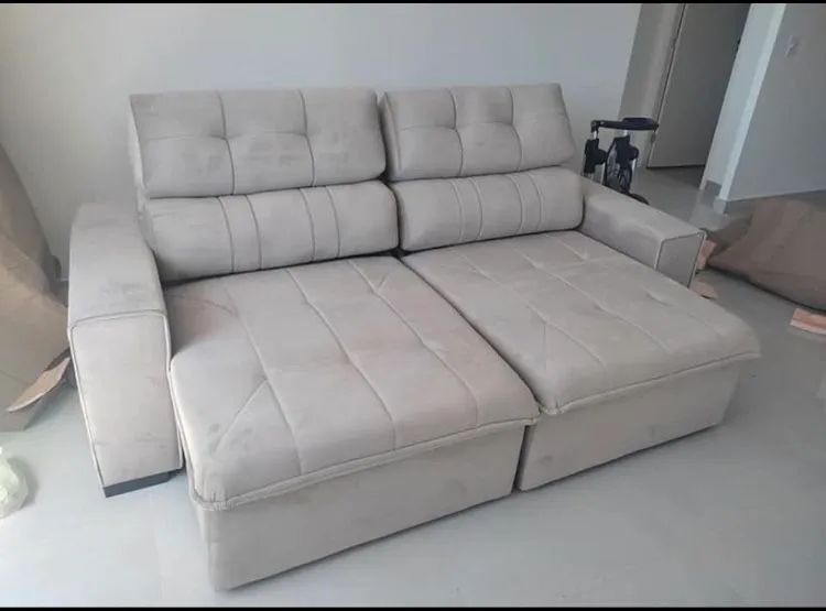 Vendo sofás retráteis e reclináveis 2 metros e 30 novos de fábrica  - Foto 2