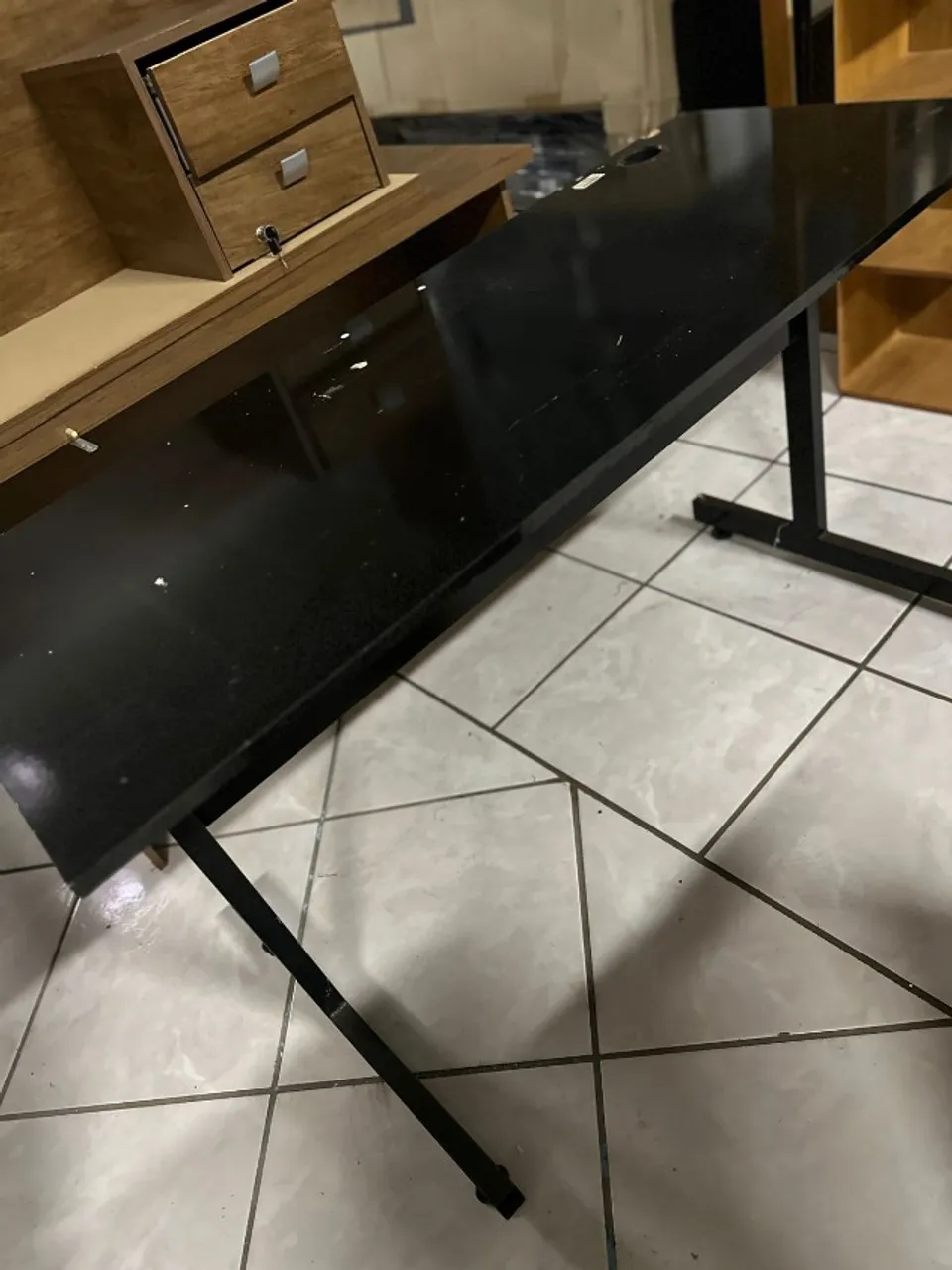 Mesa preta peça unica