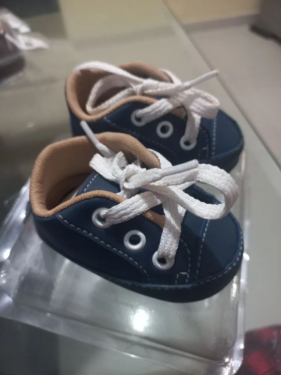 Tênis de bebê azul - Foto 3