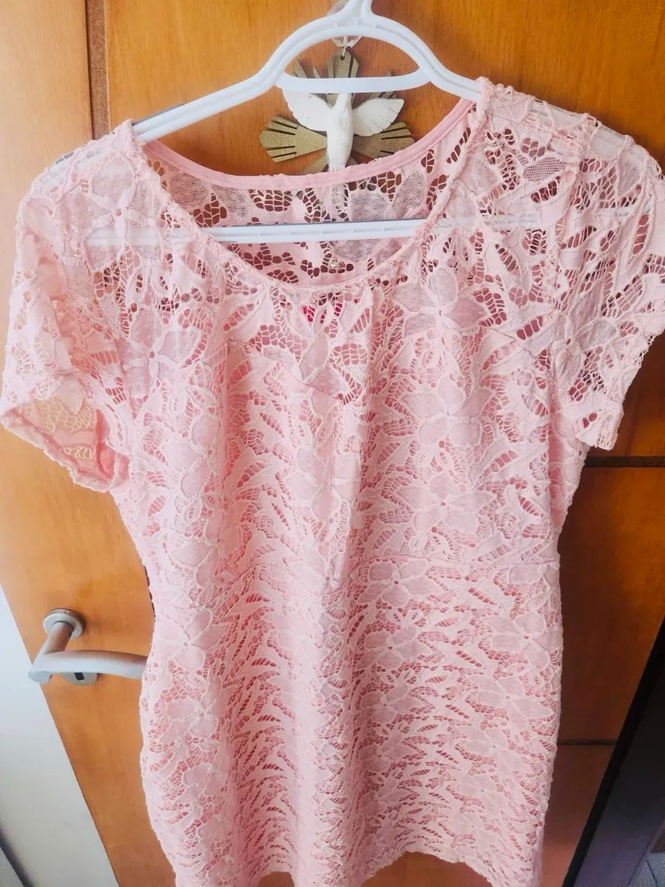 VESTIDO DE RENDA ROSA - Foto 2