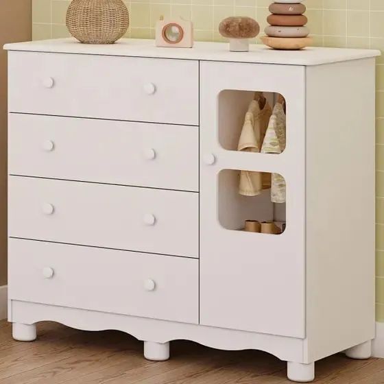 Comoda Infantil Lumi Peroba, 100% MDF 