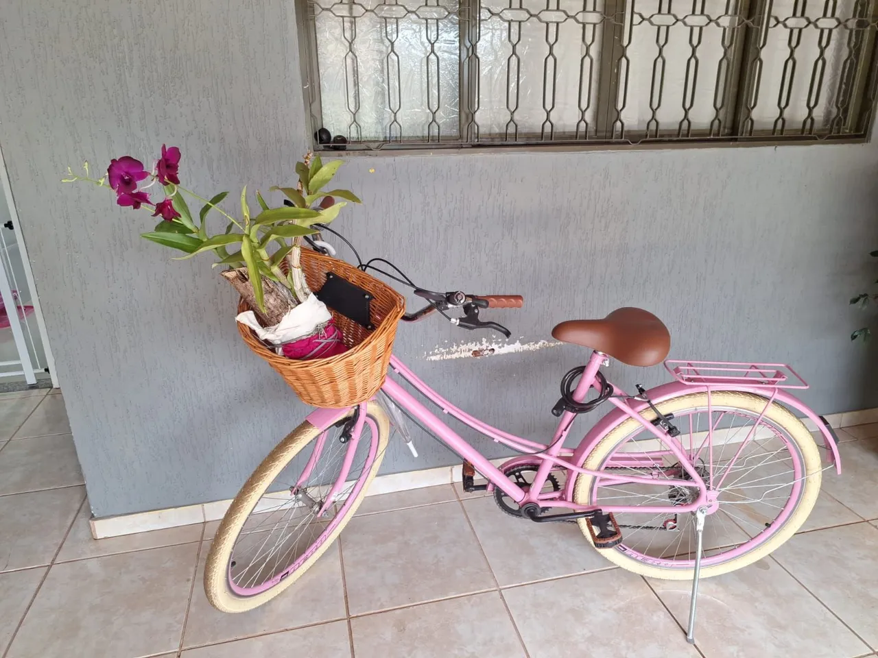 Bicicleta Vintage Retrô Aro 26 - Rosa
