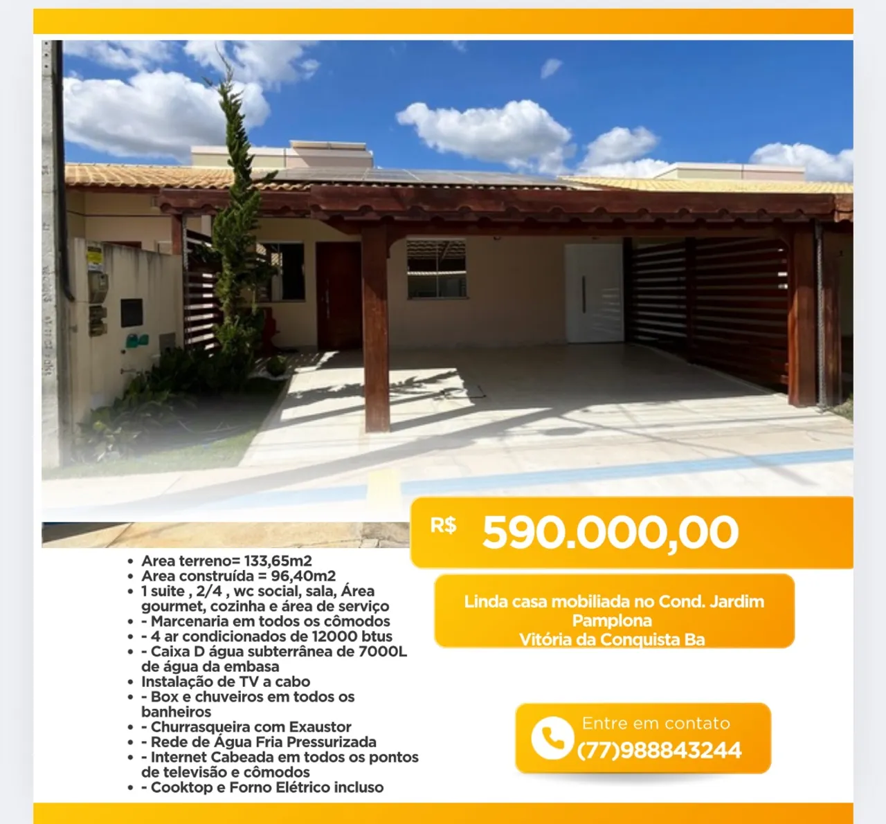 Linda Casa no Condomínio Jardim Pamplona