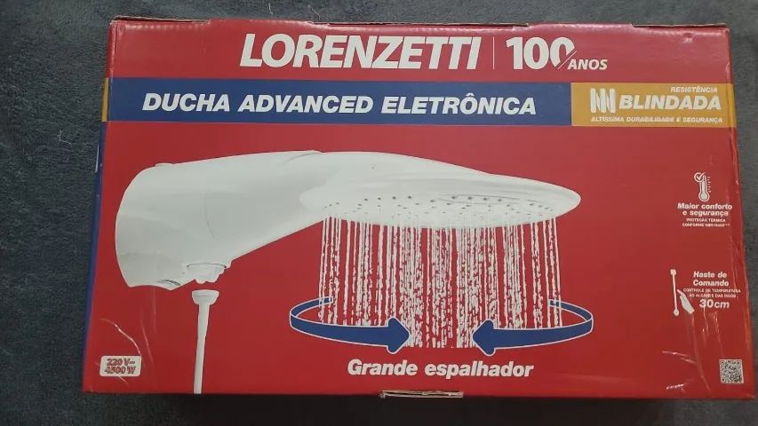 Ducha Advanced Eletrônica Blindada 220 Volts 4500 Watts - 7510536 - LORENZETTI