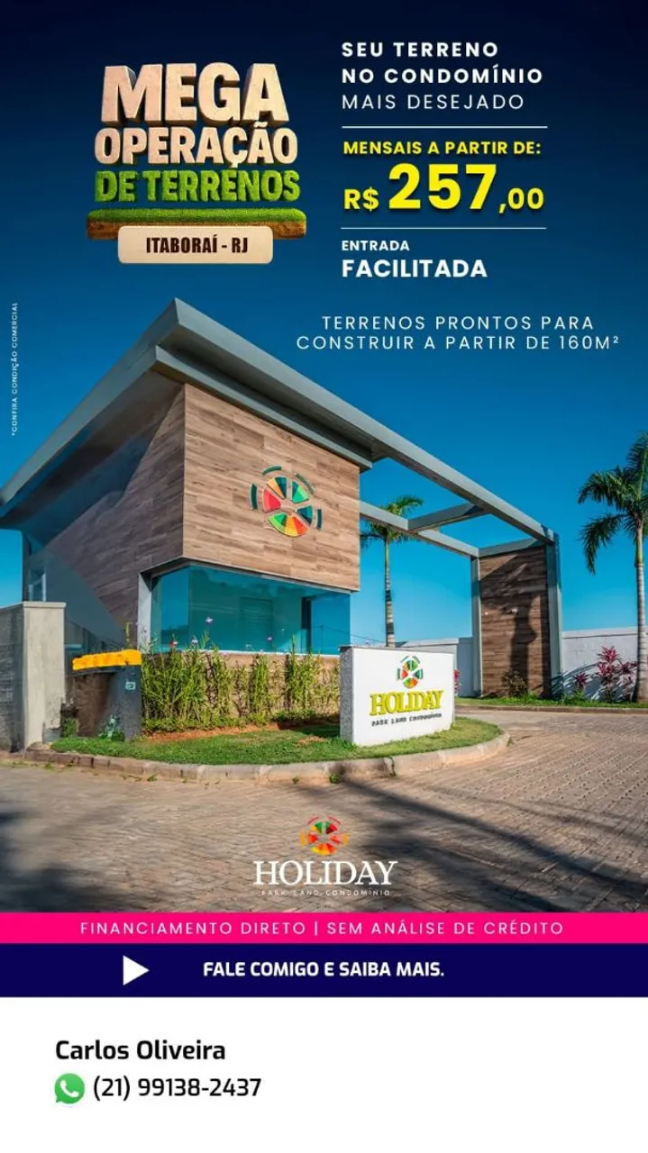 Terrenos em condomínio fechado