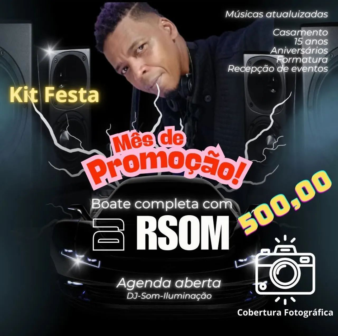 DJ e Cobertura Fotográfica   3 horas