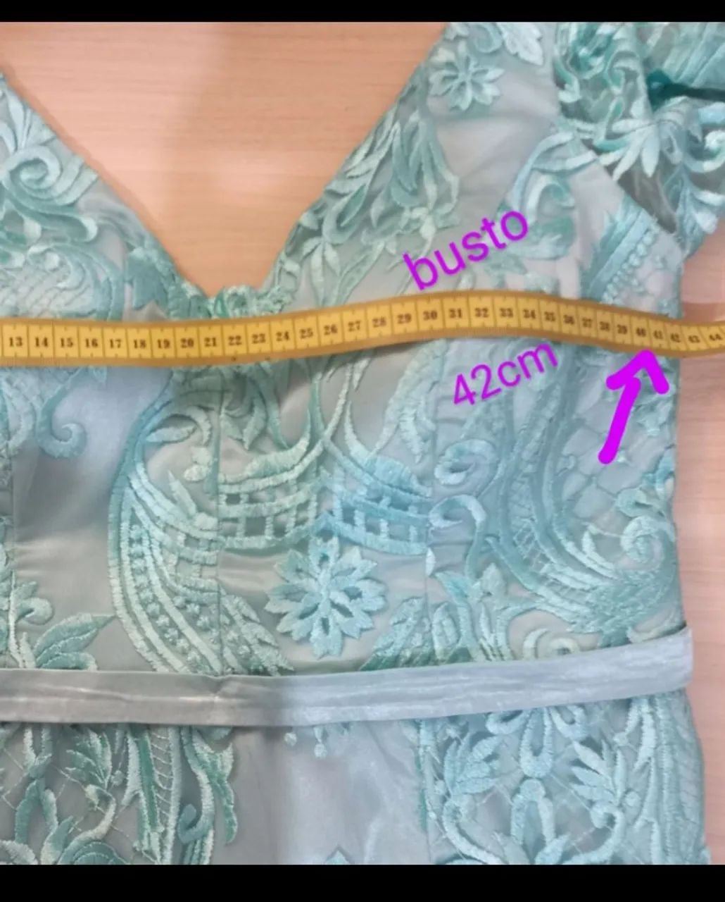 Vestido longo cor verde tiffany  - Foto 4