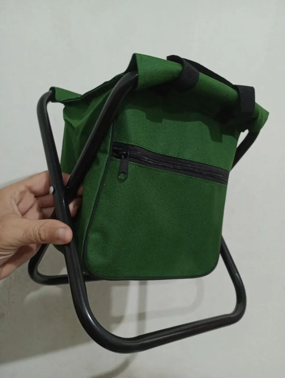 banco cadeira camping pesca praia dobravel com bolsa 25cm alt / 22cm larg - Foto 3