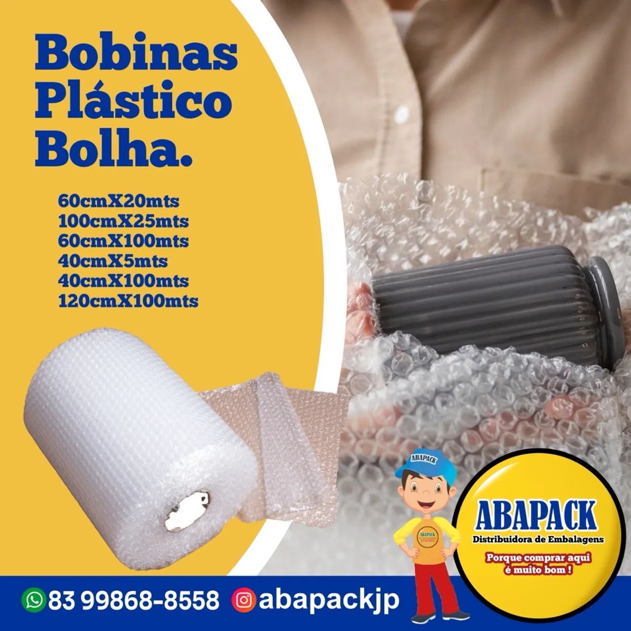 Filme Stretch/ Bobinas para sofá e cama/Plástico Bolha/ Fitilho/Sacola Boca de Palhaço. - Foto 5