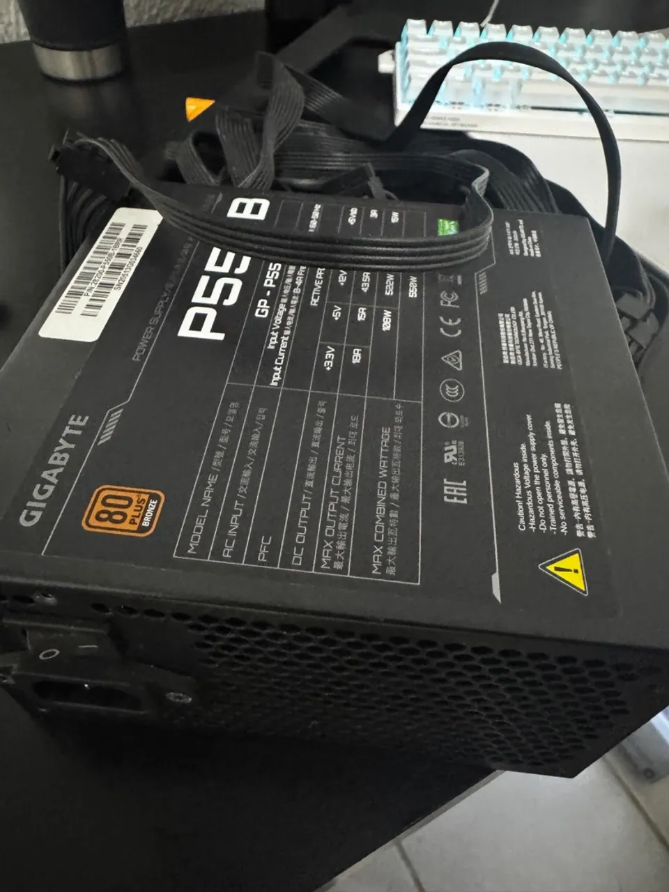 Fonte Gigabyte P550B 550W 80 Plus Bronze