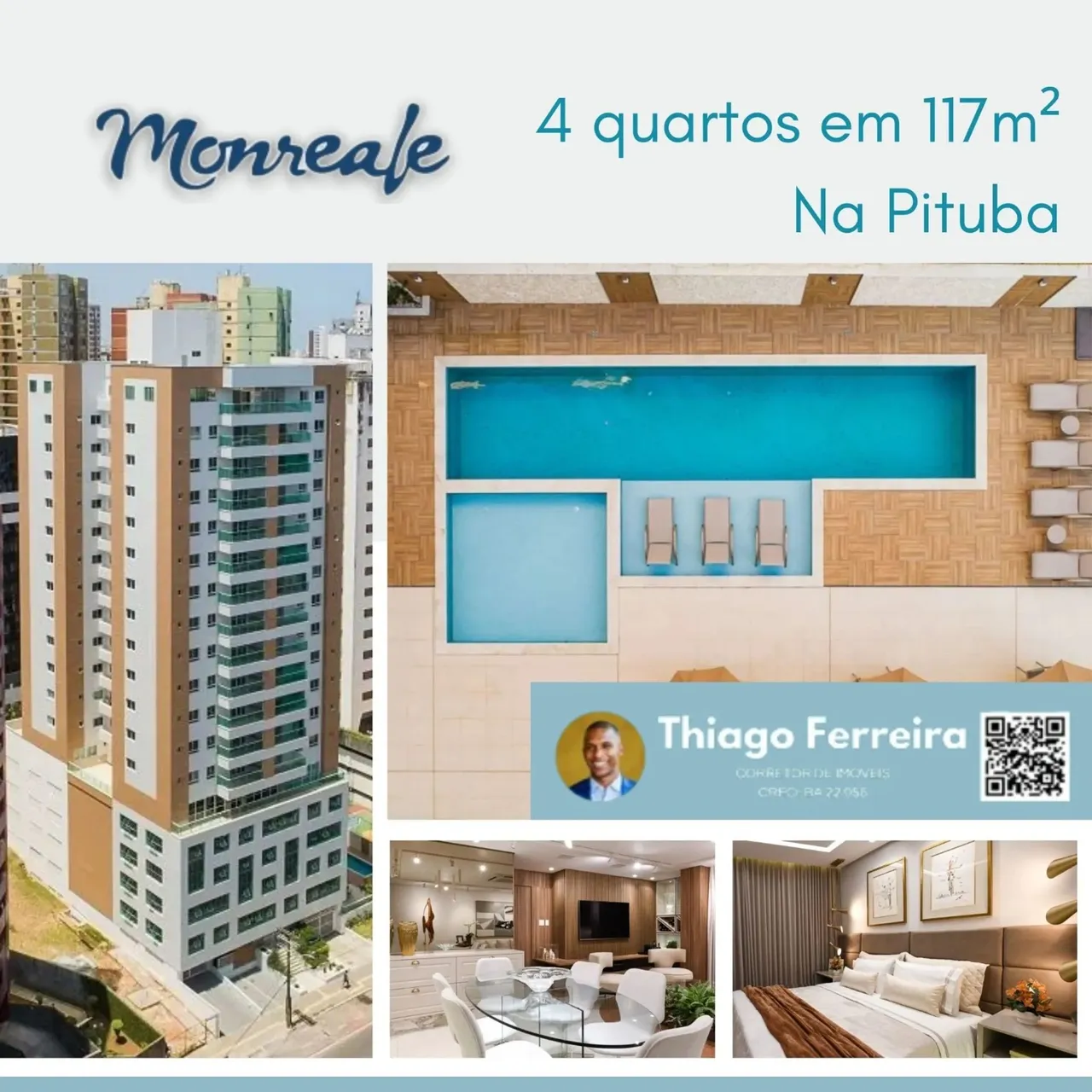 Monreale Pituba, 4 Quartos Em 117M² E 2 Vagas De Garagem. J58KHF