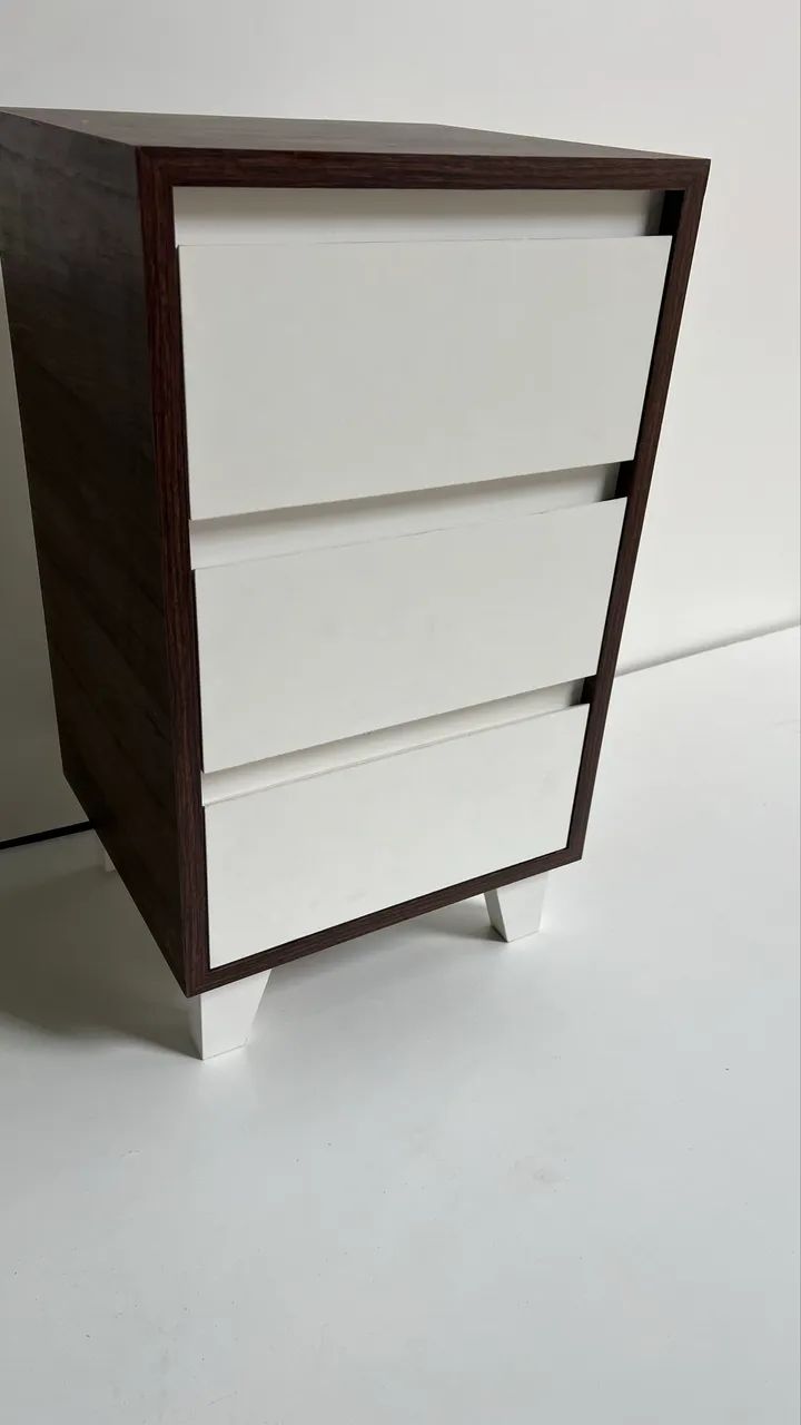 Mesa de cabeceira 3 Gavetas 100% MDF - Foto 3