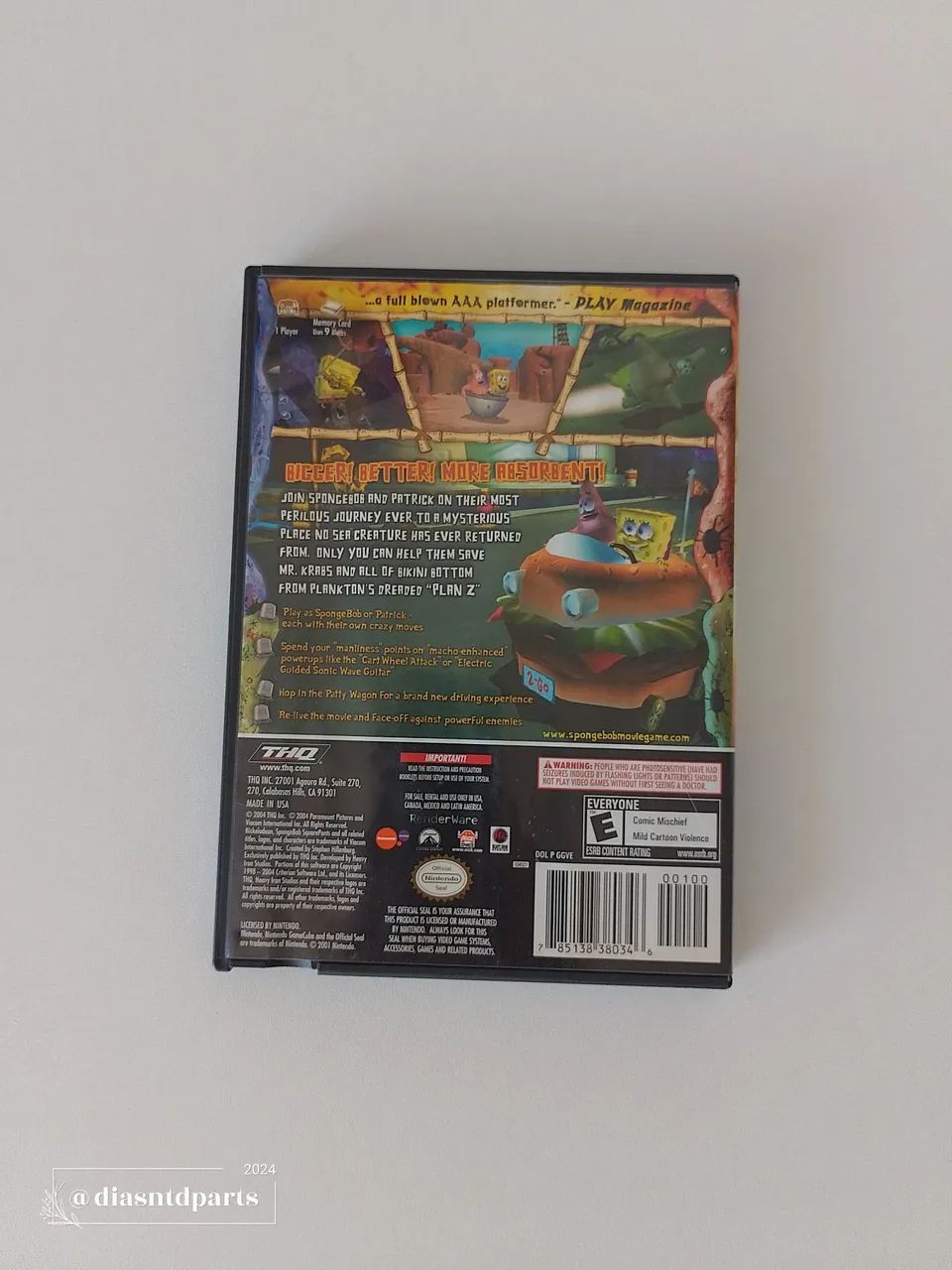Bob Esponja  Squarepants Original - Jogo Nintendo Game Cube  - Foto 3