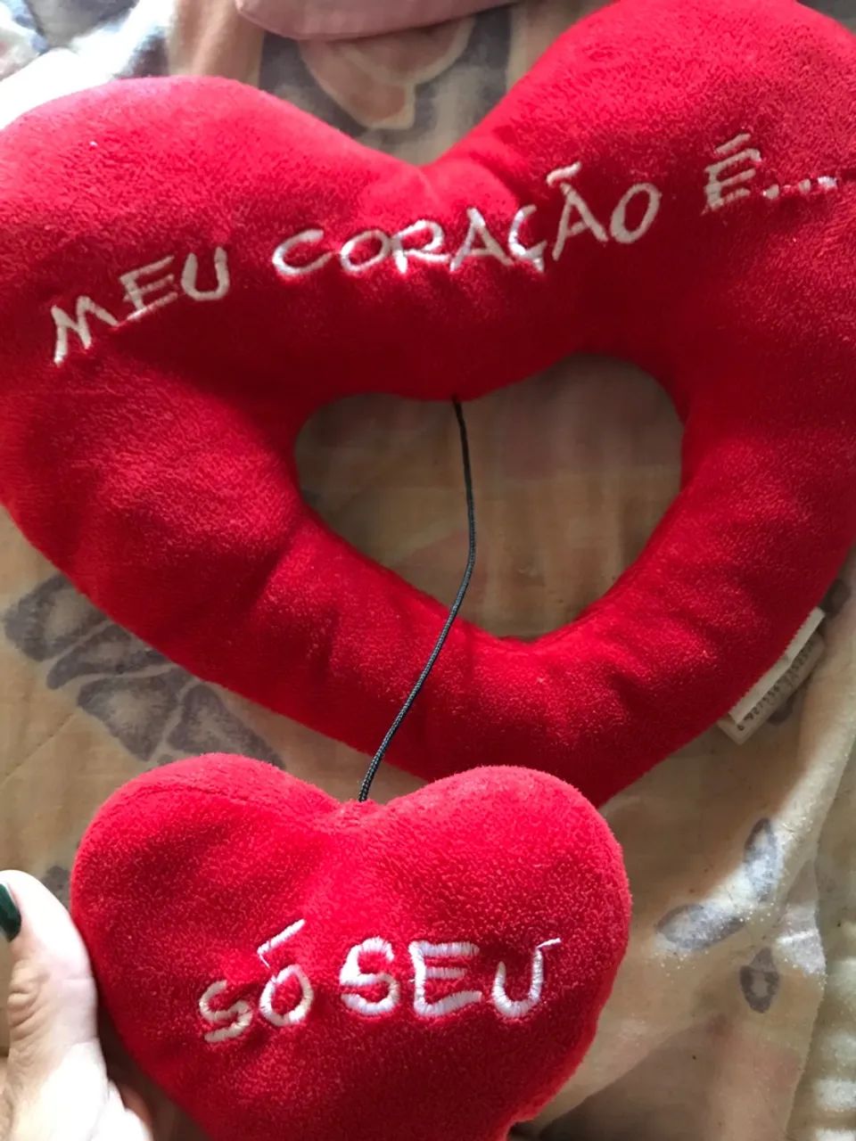 Coração vermelho de encaixe - Foto 2
