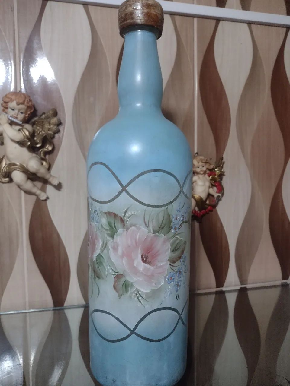 Vaso Decorativo com Flores Pintadas - Foto 2