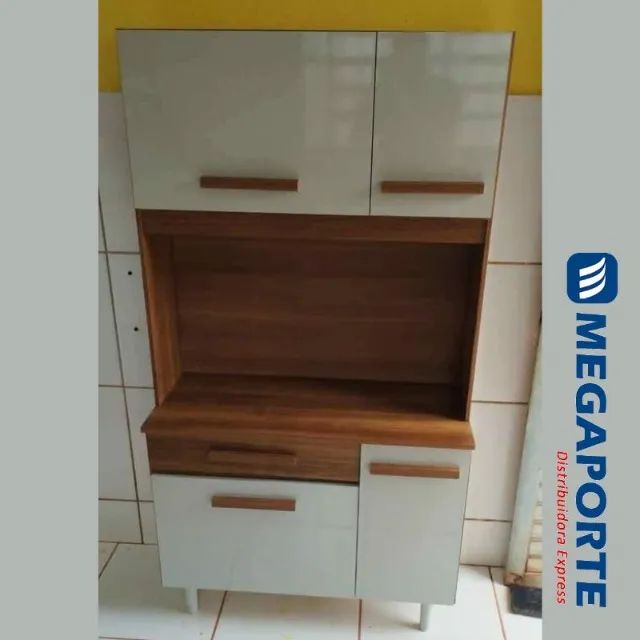 Armário de Cozinha Kit 4 Portas 1 Gaveta (Novo) Entrega Grátis!