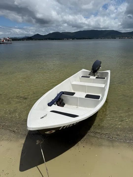 Lancha + motor yamaha 15hp + carreta rodoviária - Foto 5