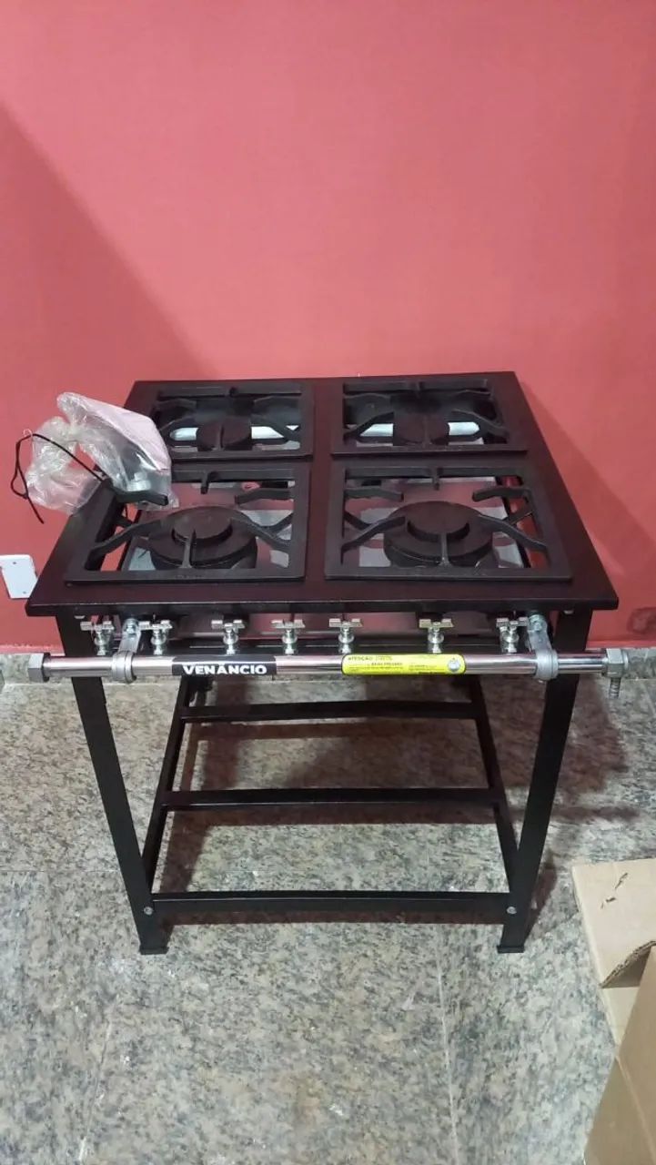 Fogão industrial 4 bocas Venâncio - novo 