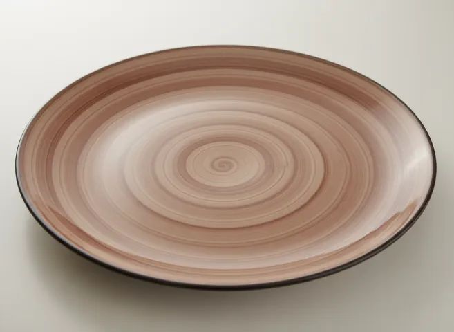 Oportunidade!!! Conjunto de 4 Pratos rasos Grandes Turcos Porselen desenho espiral 