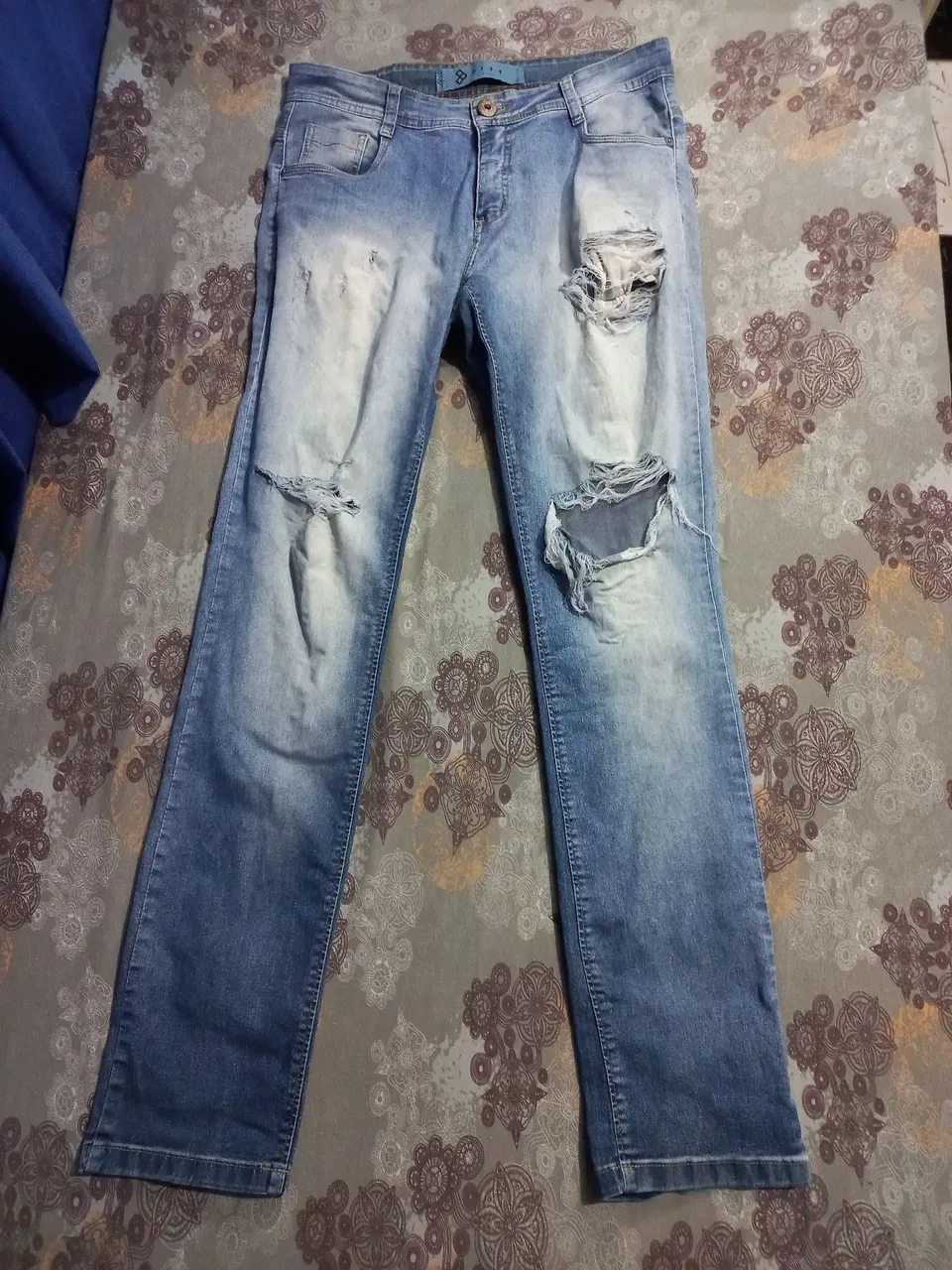 Calça Jeans Destroyed Masculina