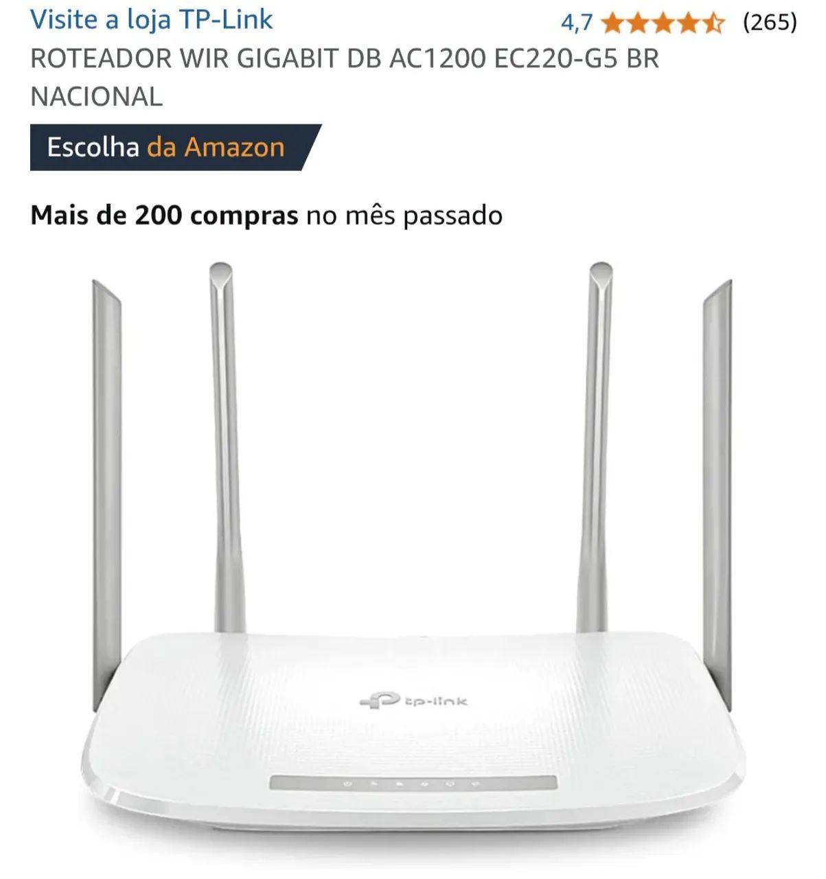 Roteador Tp-Link Wi-Fi 4 antenas gigabytes - Foto 2