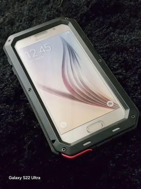 Capa case parafusado para galaxy s9 plus s6 blindagem metal parafusado