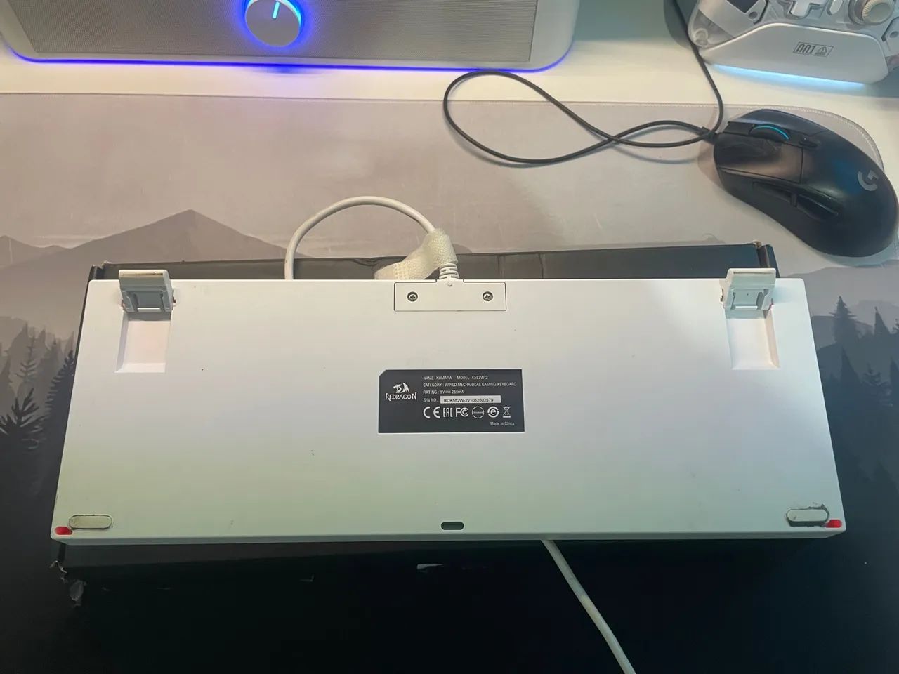 Teclado mecânico Switch Red, Redragon Kumara Lunar white  - Foto 3